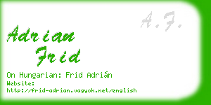 adrian frid business card